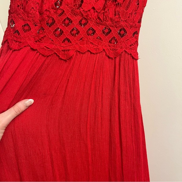 Free People Adella Maxi Dress Red Size Medium - Picture 11 of 12